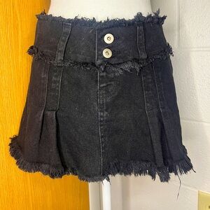 I.AM. Gia denim black skirt women size small